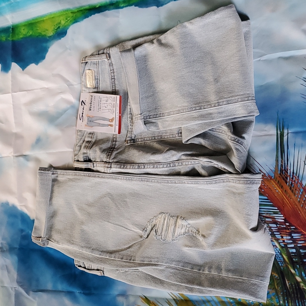 Women jeans 👖 seven7 slim fit. Stretch. Straight leg.size 14 - Picture 2 of 4